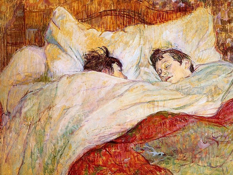 In Bed Two by Henri de Toulouse-Lautrec
