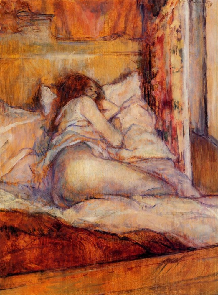 The Bed by Henri de Toulouse-Lautrec