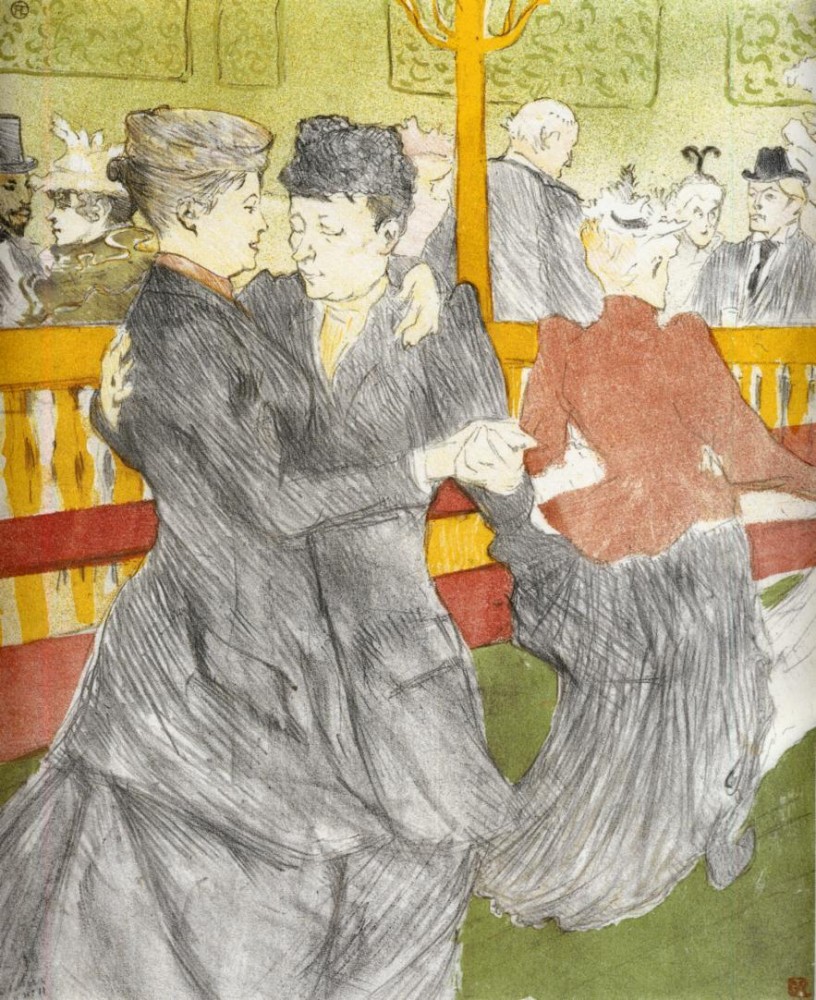 Dancing At The Moulin Rouge by Henri de Toulouse-Lautrec