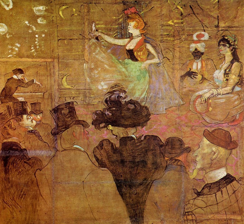 La Goulue Dancing by Henri de Toulouse-Lautrec
