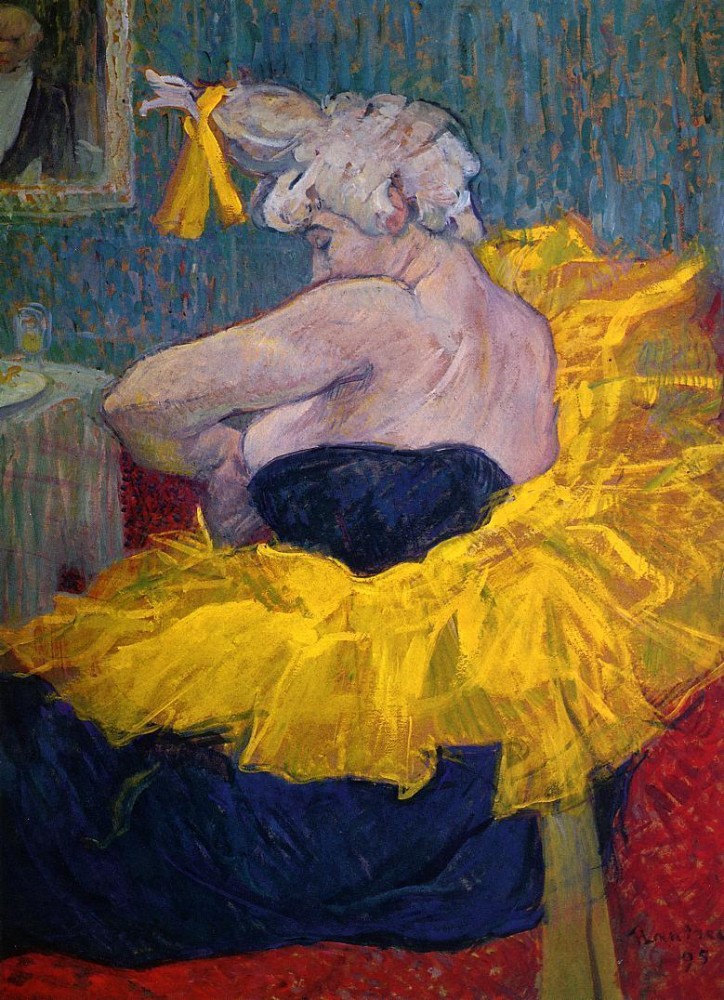 The Clowness Cha U Kao Fastening Her Bodice by Henri de Toulouse-Lautrec