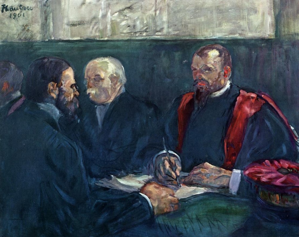 An Examination At The Faculty Of Medicine Paris by Henri de Toulouse-Lautrec