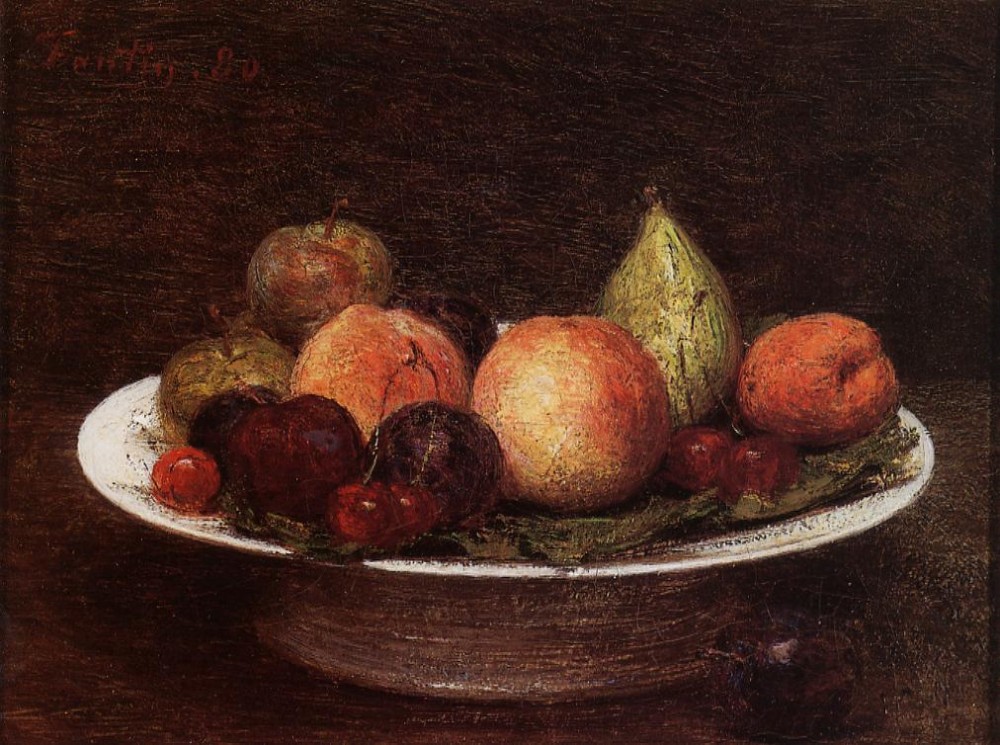 Plate of Fruit by Henri Fantin-Latour