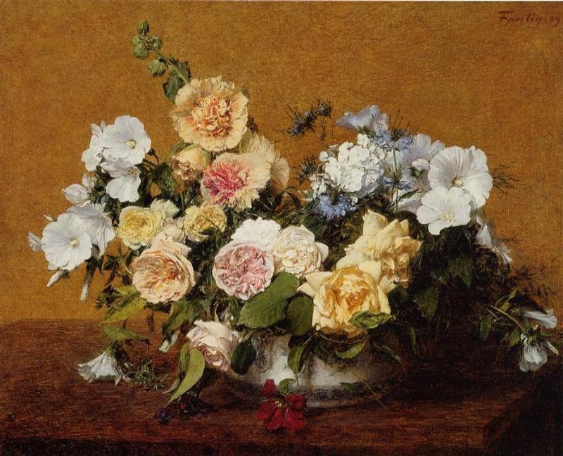 Bouquet of Roses and Other Flowers by Henri Fantin-Latour