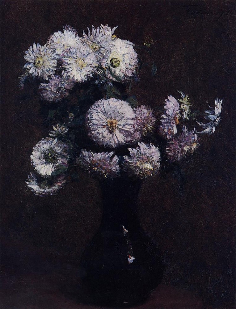 Chrysanthemums by Henri Fantin-Latour