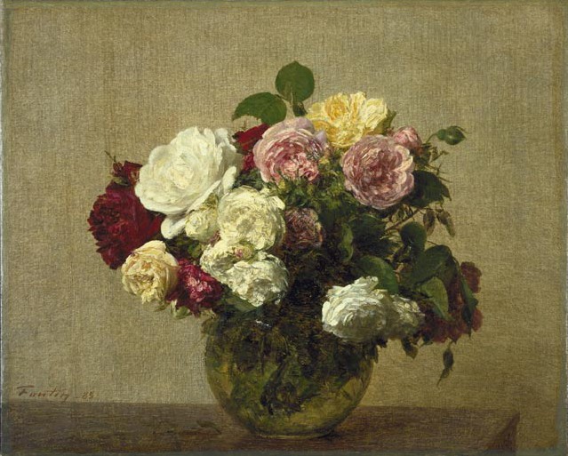 Roses by Henri Fantin-Latour