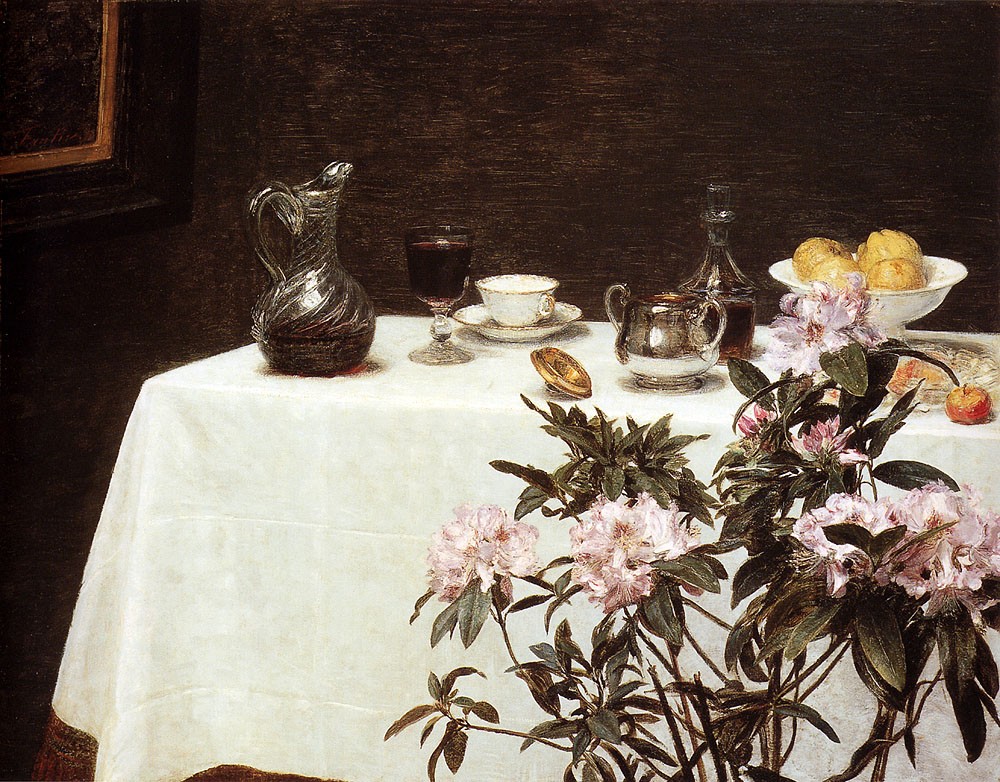 Still Life Corner Of A Table by Henri Fantin-Latour