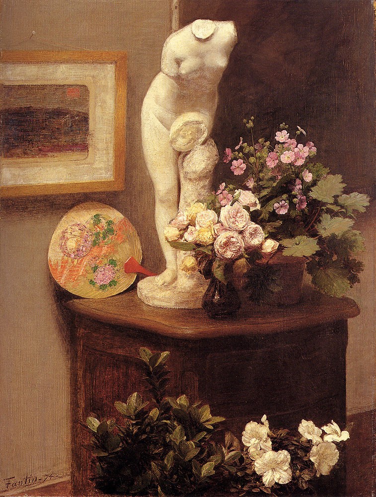 Still Life With Torso And Flowers by Henri Fantin-Latour