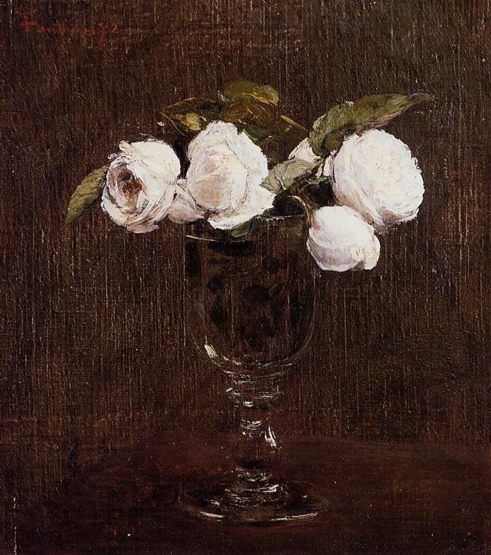 Vase of Roses by Henri Fantin-Latour