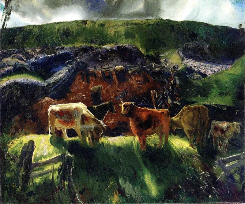 Cliffs At Eddyville by George Wesley Bellows