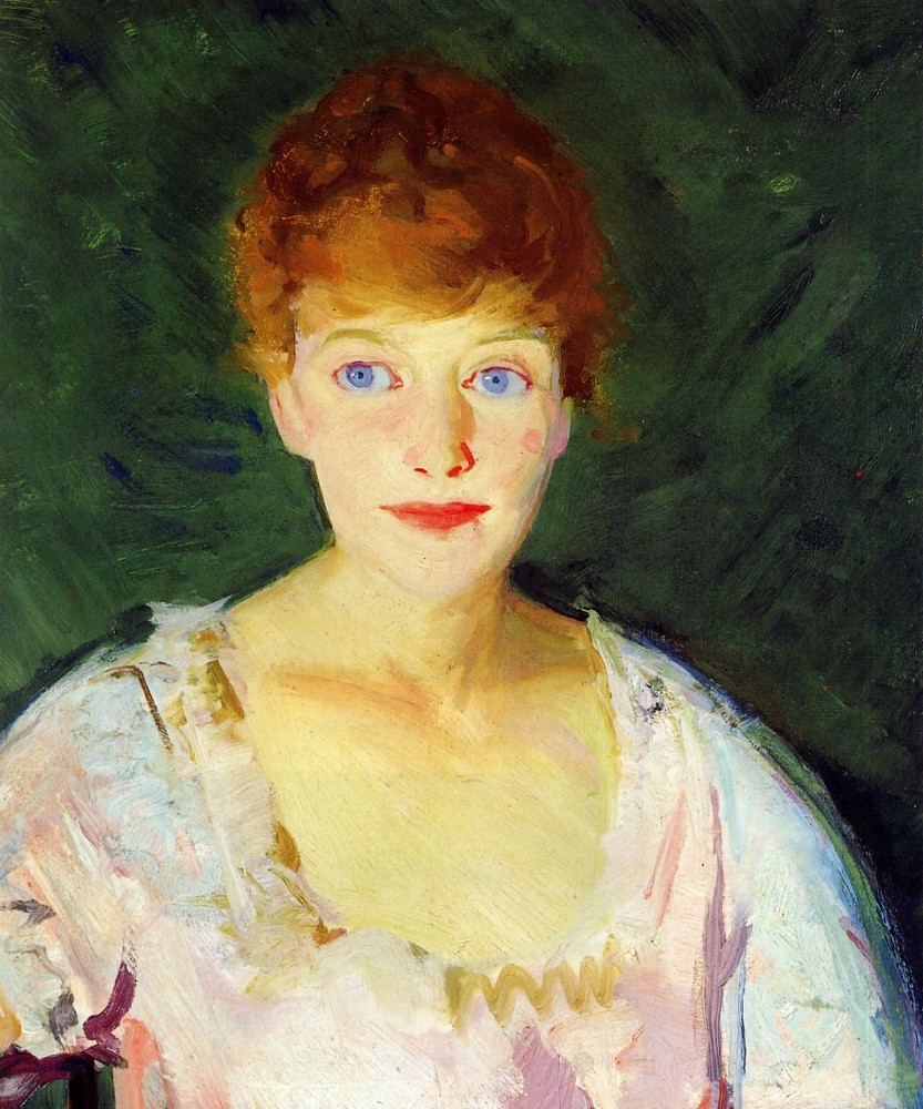 Mrs T In Cream Silk by George Wesley Bellows