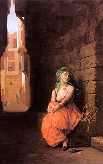 Arab Girl with Waterpipe by Jean-Léon Gérôme