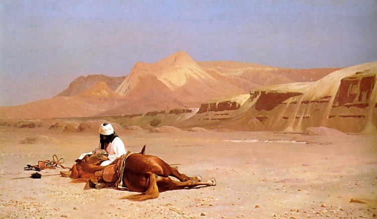 The Arab and his Steed by Jean-Léon Gérôme