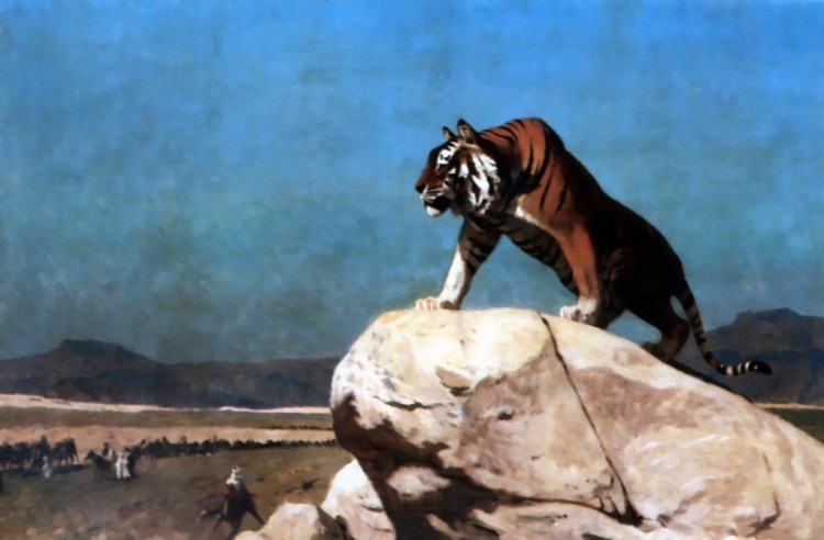 Tiger on the Watch by Jean-Léon Gérôme