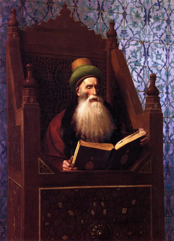 Mufti Reading in His Prayer Stool by Jean-Léon Gérôme