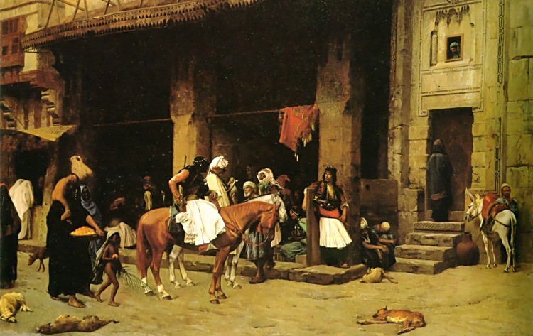 A Street Scene in Cairo by Jean-Léon Gérôme