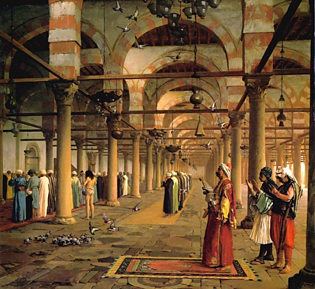 Public Prayer in the Mosque of Amr Cairo by Jean-Léon Gérôme