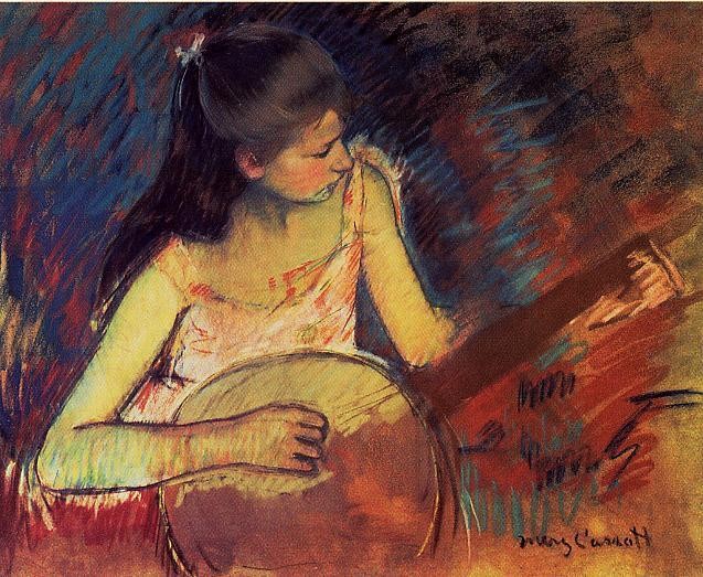 Girl with a Banjo by Mary Stevenson Cassatt