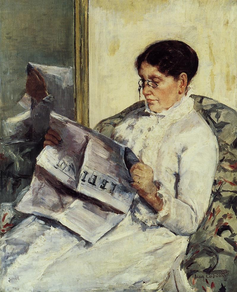 Portrait of a Lady aka Reading -Le Figaro- by Mary Stevenson Cassatt