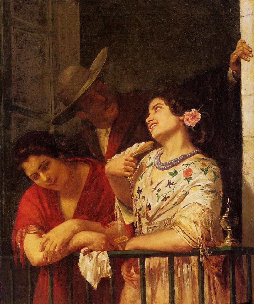 The Flirtation A Balcony in Seville by Mary Stevenson Cassatt