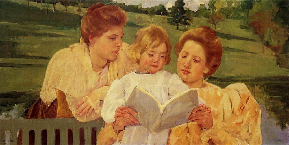 The Garden Reading by Mary Stevenson Cassatt