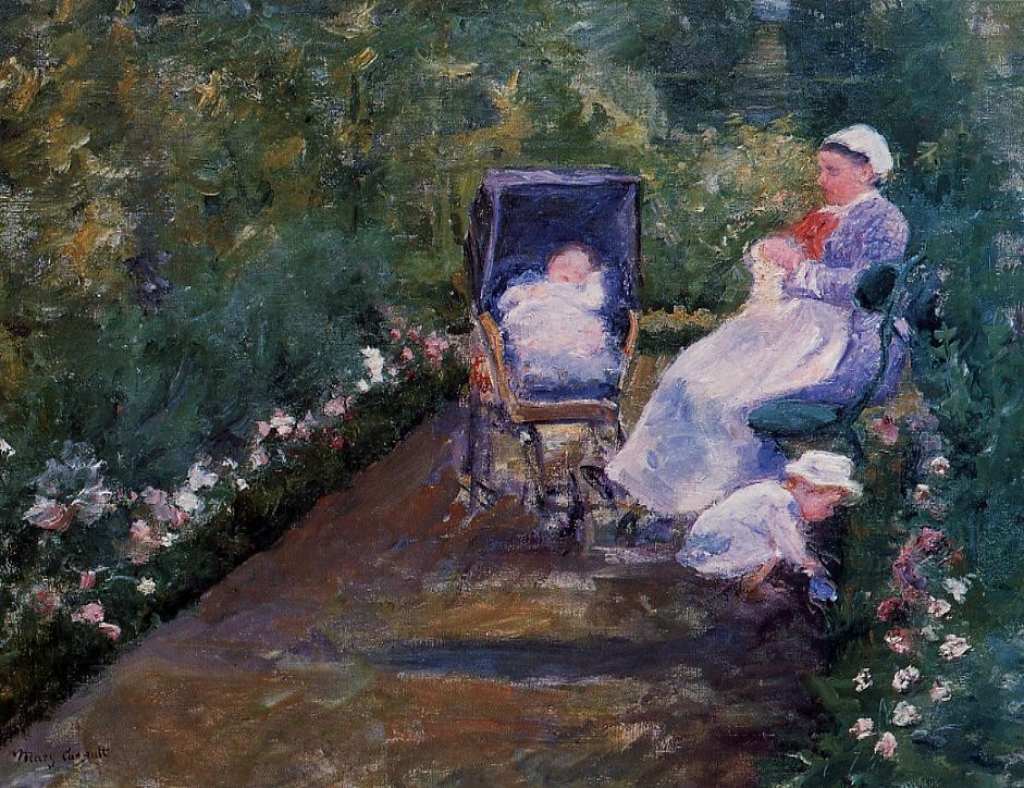 Children in a Garden by Mary Stevenson Cassatt
