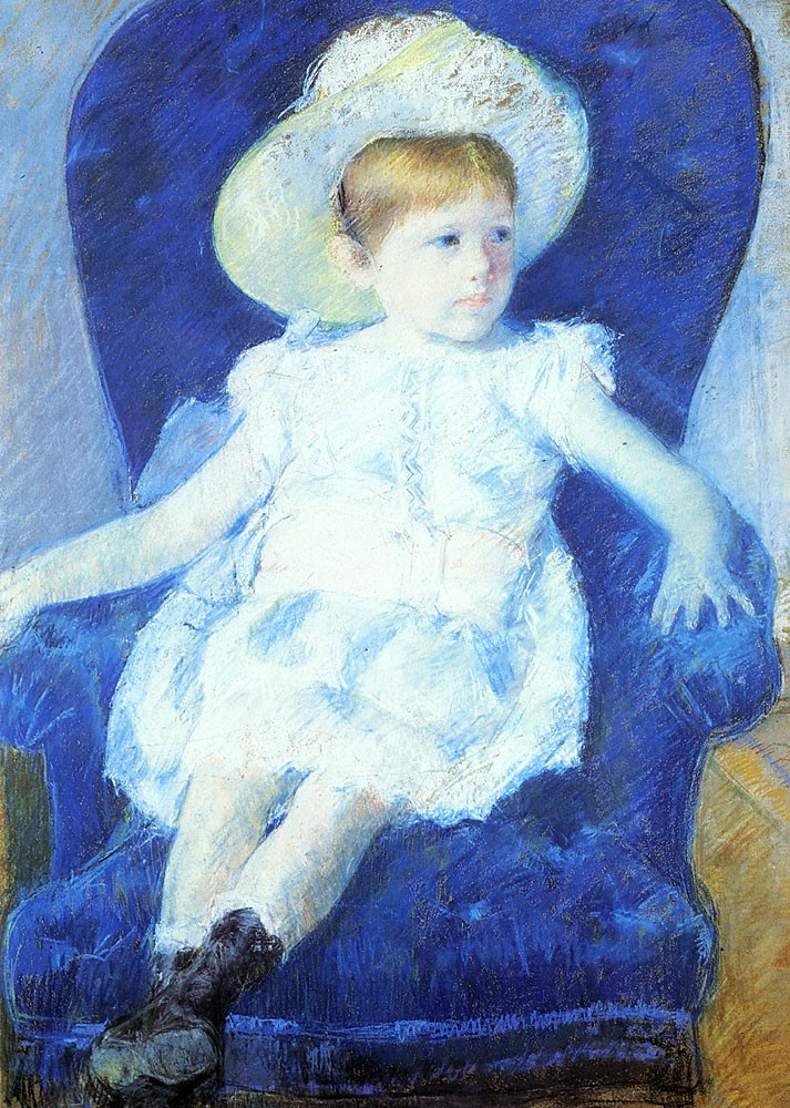 Elsie in a Blue Chair by Mary Stevenson Cassatt