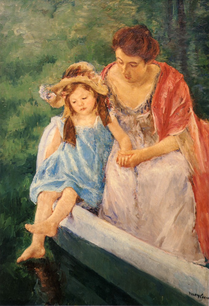 Mother And Child In A Boat by Mary Stevenson Cassatt