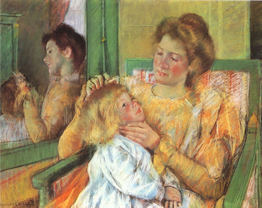 Mother Combing by Mary Stevenson Cassatt