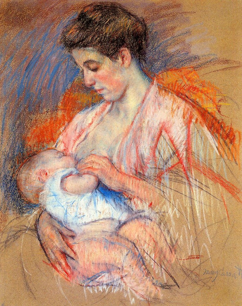 Mother Jeanne Nursing Her Baby by Mary Stevenson Cassatt