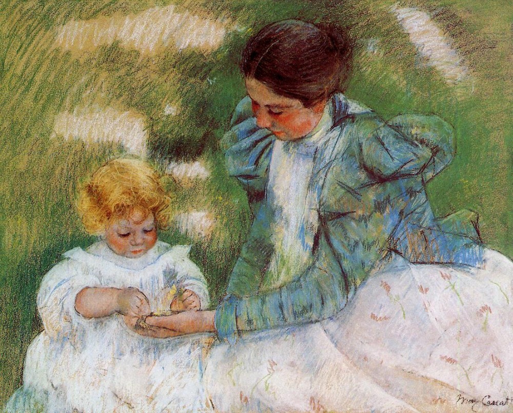 Mother Playing with Her Child by Mary Stevenson Cassatt