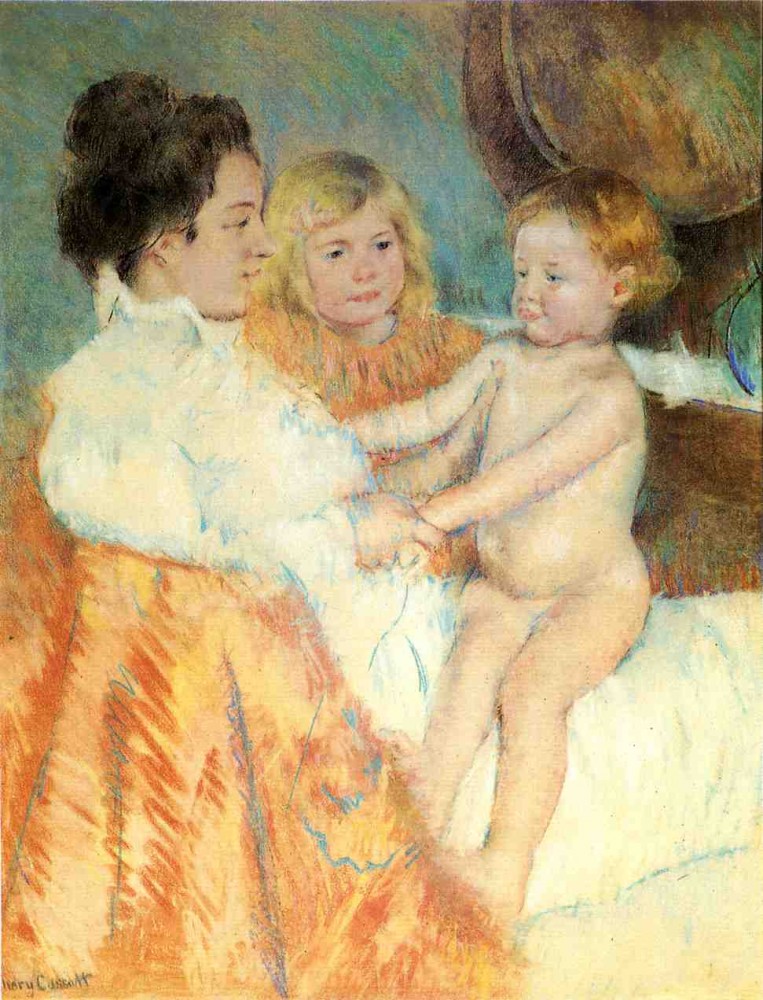 Mother Sara and the Baby Counterproof by Mary Stevenson Cassatt