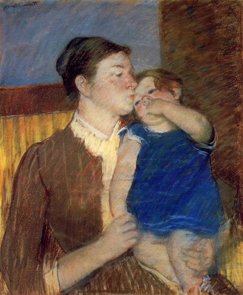 Mother-s Goodnight Kiss by Mary Stevenson Cassatt