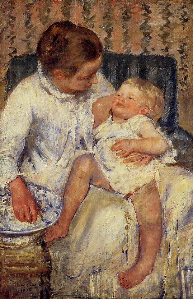 The Child-s Bath by Mary Stevenson Cassatt