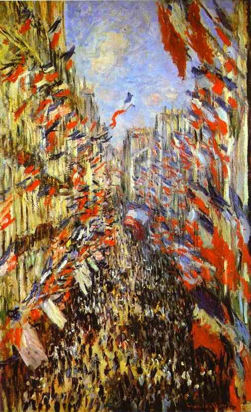 Rue Montorgueil, Paris, Festival by Oscar-Claude Monet