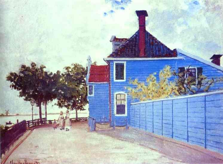 The Blue House in Zaandam by Oscar-Claude Monet