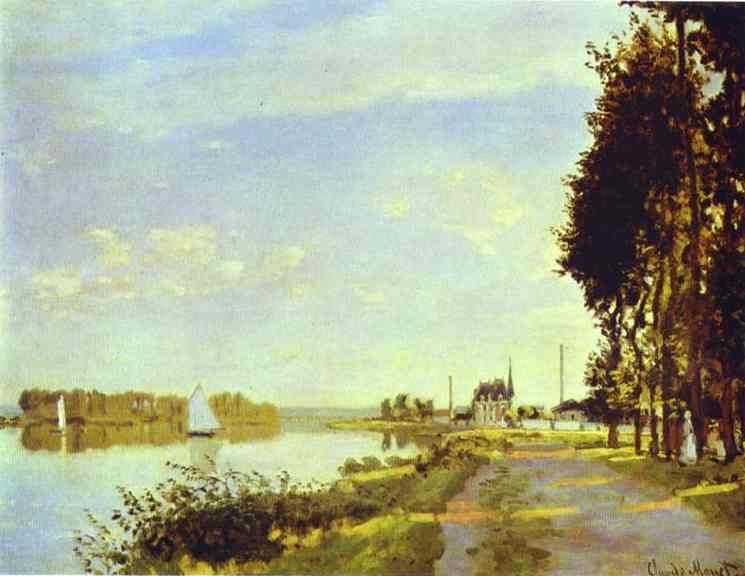 The Riverside Path at Argenteuil by Oscar-Claude Monet