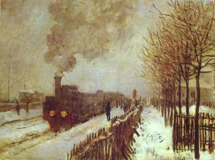The Train in the Snow by Oscar-Claude Monet