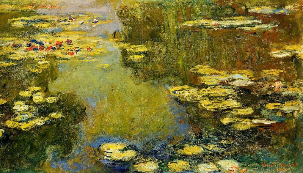 The Water-Lily Pond (detail) by Oscar-Claude Monet