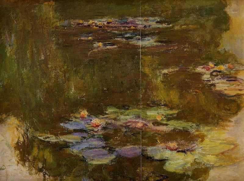The Water-Lily Pond (right side) by Oscar-Claude Monet