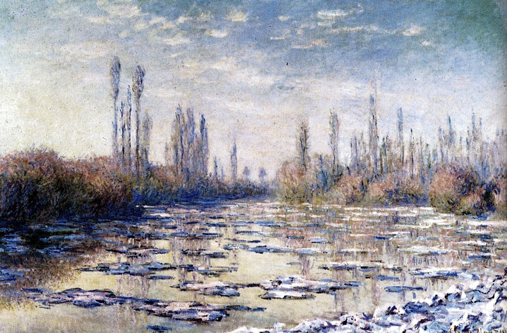 Floating Ice Near Vetheuil by Oscar-Claude Monet