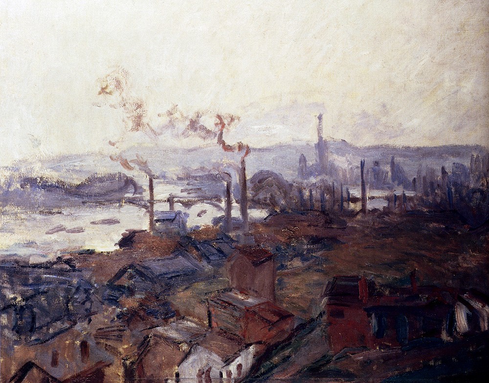 General View Of Rouen From St Catherines Bank by Oscar-Claude Monet