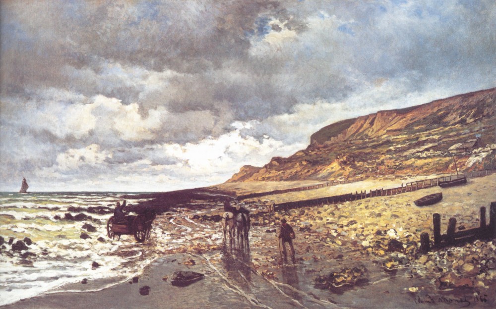 The Headland of the Heve at Low Tide by Oscar-Claude Monet