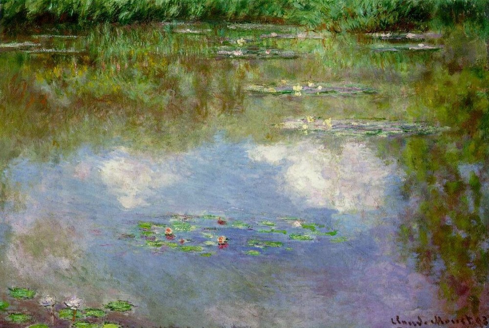 Water Lilies The Clouds by Oscar-Claude Monet