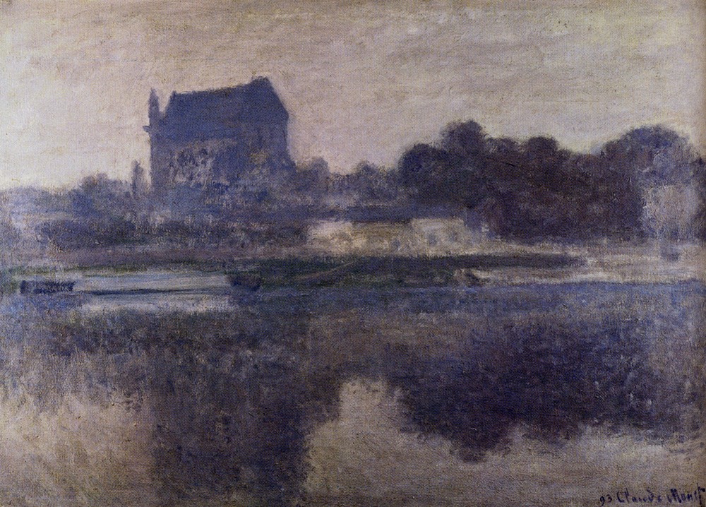 The Church Of Vernon In The Mist 1893 by Oscar-Claude Monet