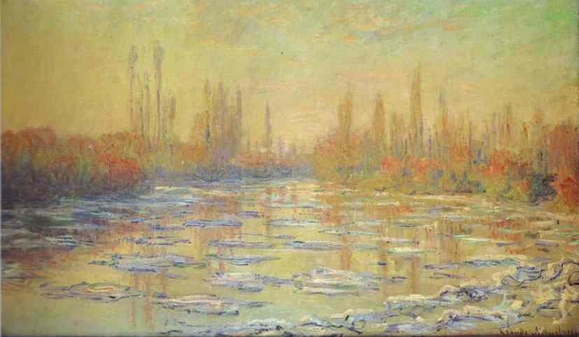 Ice Thawing on the Seine (The Ice Blocks near Vétheuil) by Oscar-Claude Monet