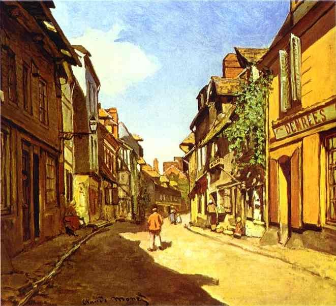 La Rue de la Bavolle in Honfleur by Oscar-Claude Monet
