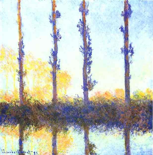 Poplars Four Trees by Oscar-Claude Monet