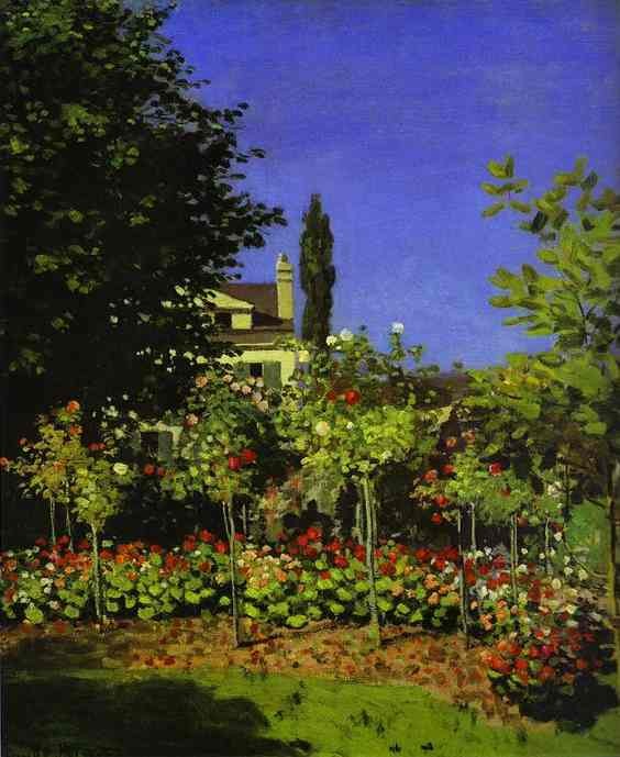 Garden in Bloom at Sainte-Addresse by Oscar-Claude Monet