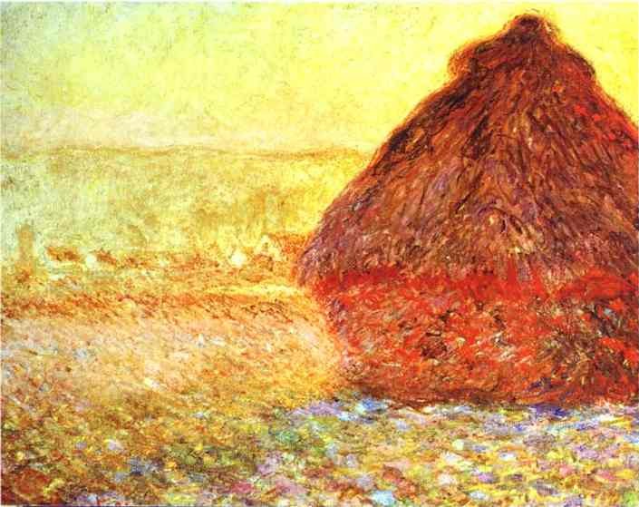 Haystack at the Sunset near Giverny by Oscar-Claude Monet